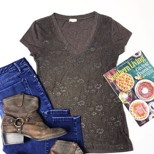 [Zanana Outfitters] Lace-Front Basic Tee